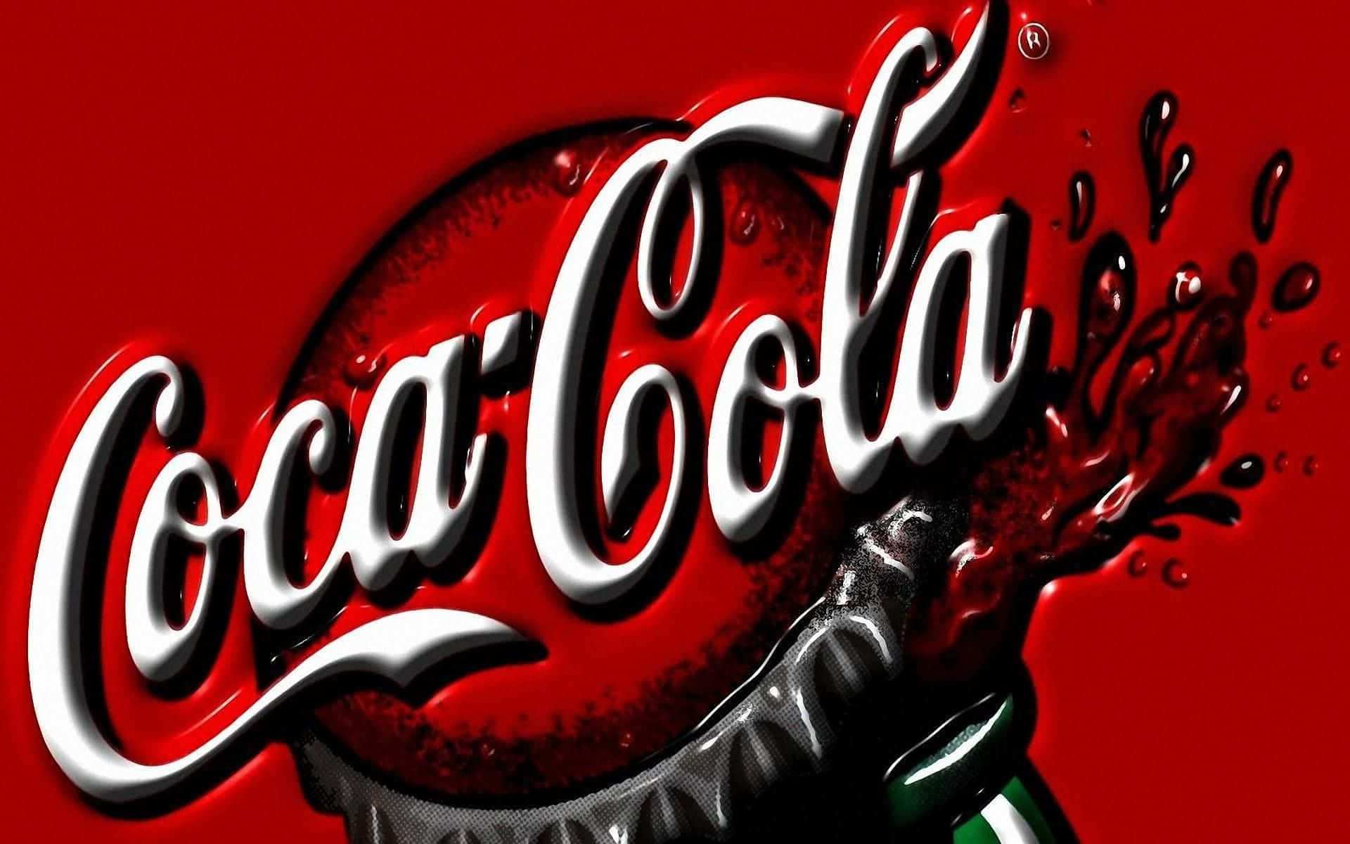 Logotipode Coca Cola Sobre Un Fondo Rojo