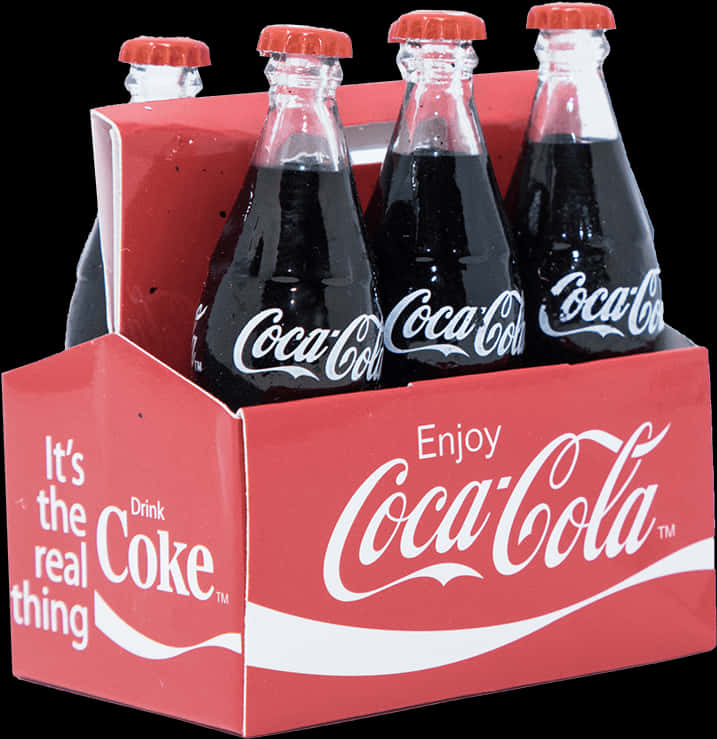 Coca Cola Glass Bottles Pack PNG