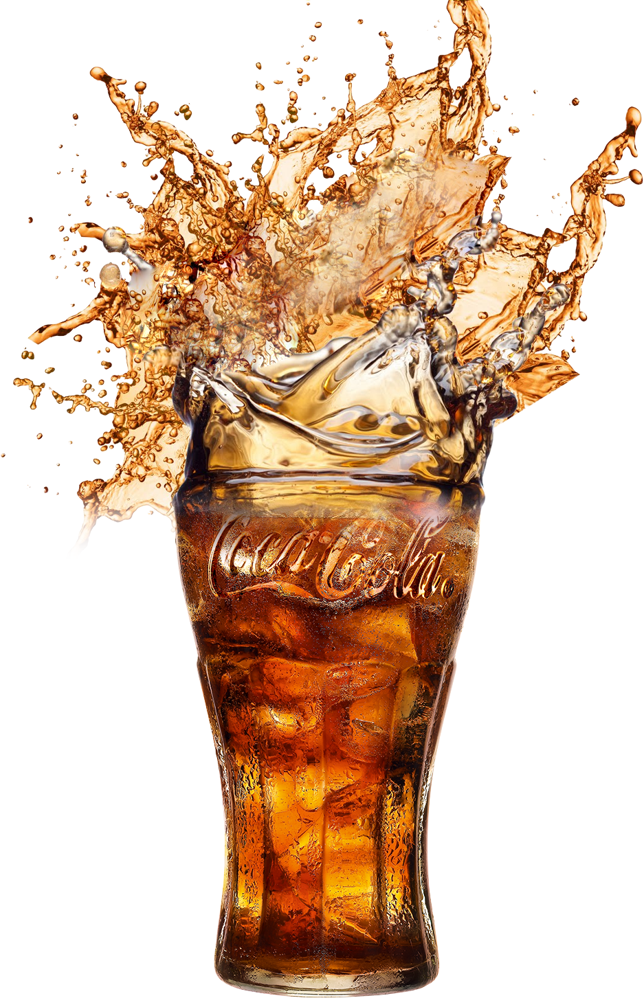 Coca Cola Glass Splash PNG