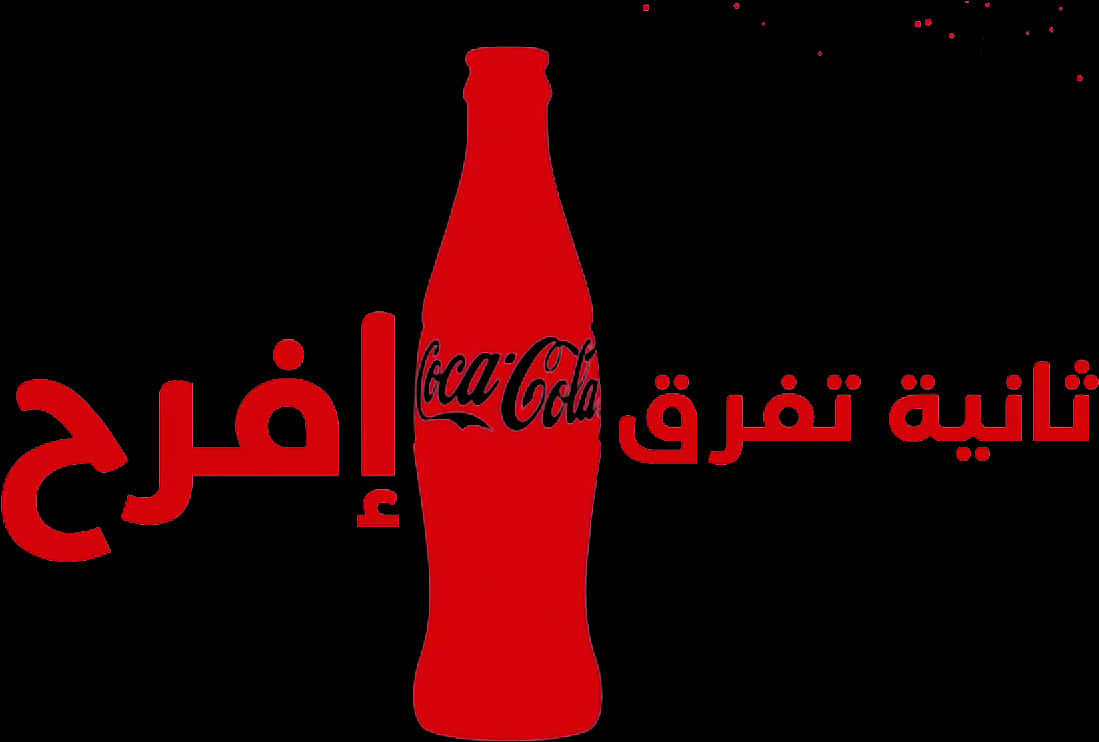 Coca Cola Logo Arabic Red Background PNG