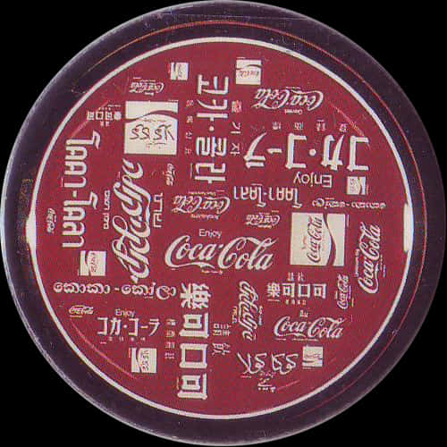 Coca Cola Logo Multilingual Circle PNG