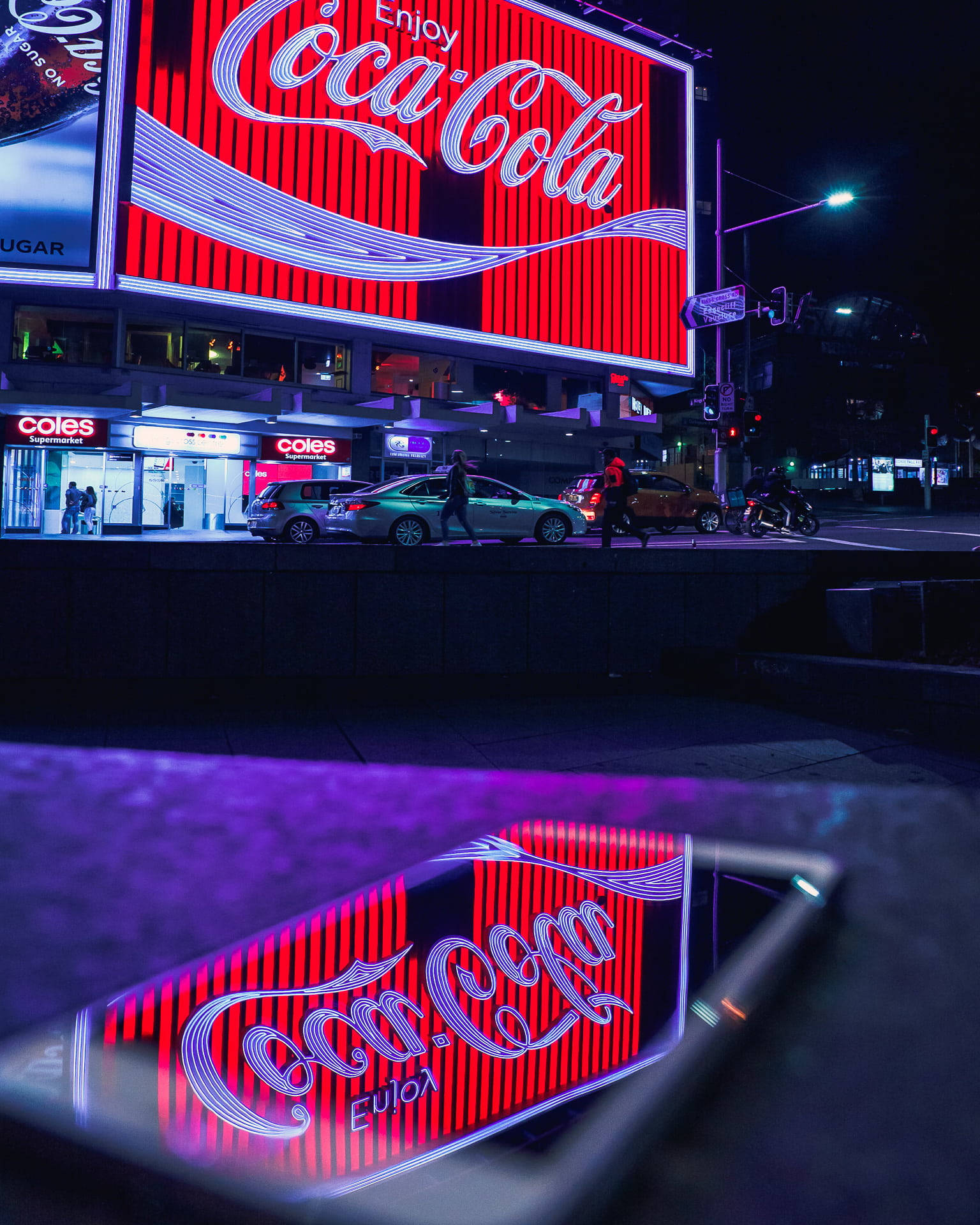 Coca-cola Neon Aesthetic Iphone Wallpaper