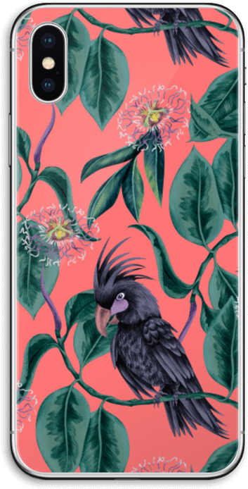 Cockatoo Floral Phone Case Design PNG