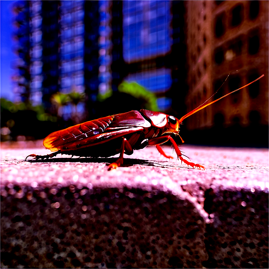 Cockroach In Urban Setting Png 05232024 PNG