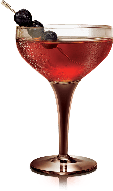 Cocktailwith Berriesin Elegant Glass PNG