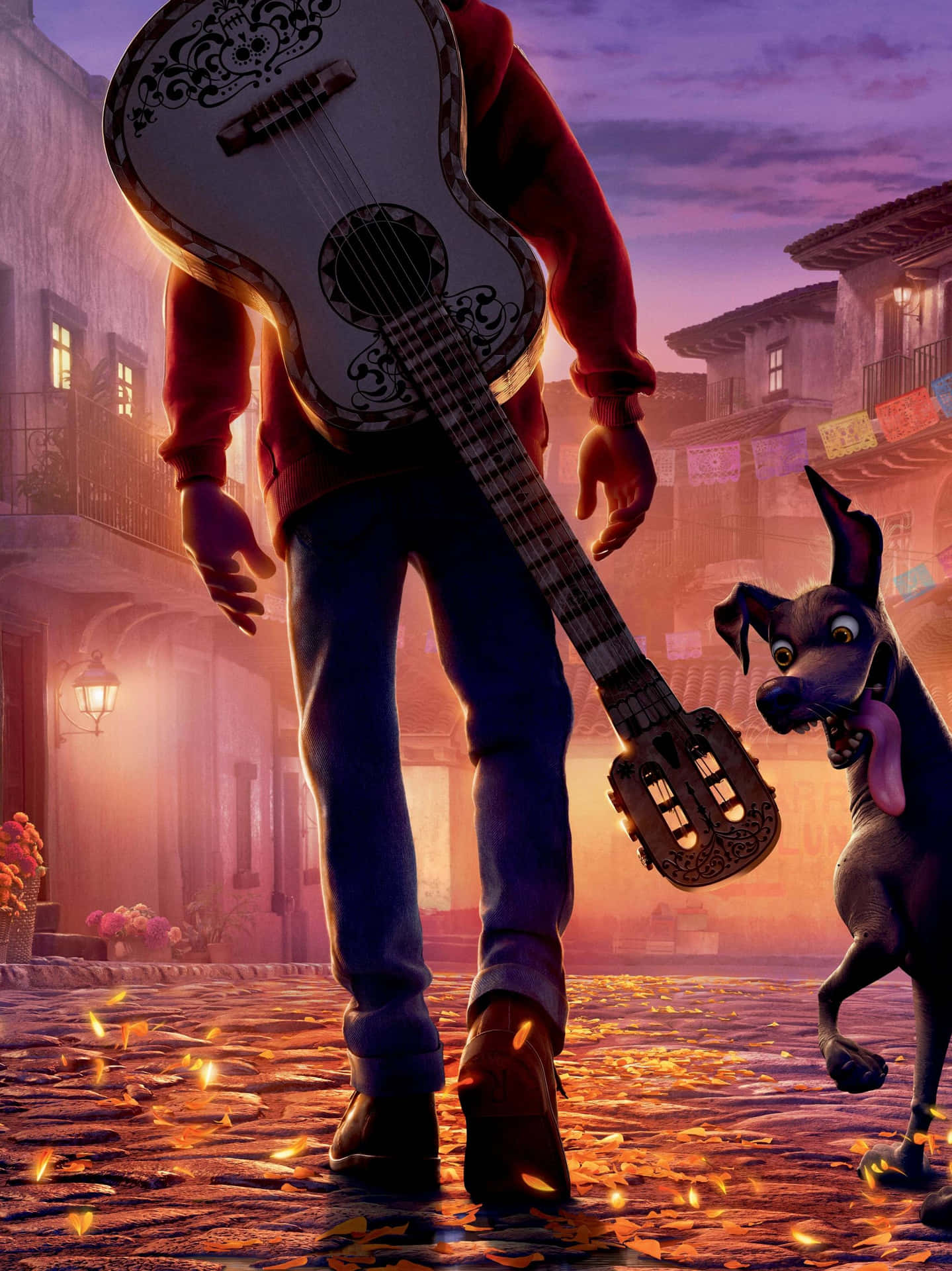Oplevlivets Rejse Med De Livlige Farver Fra Pixars Coco.