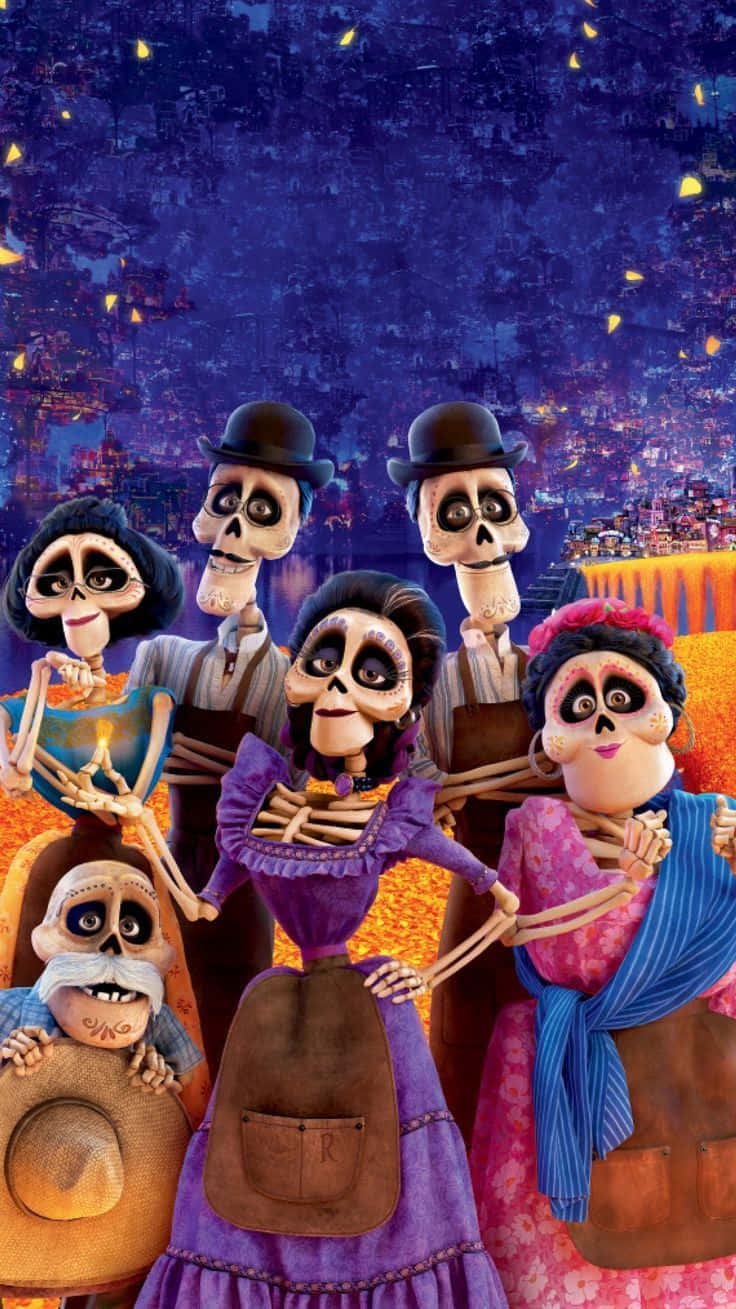 Skeletons In A Movie Poster
