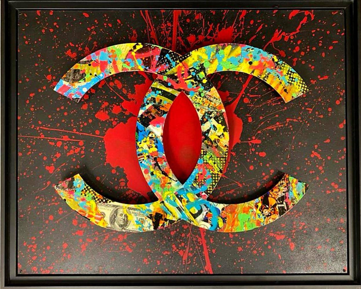 Coco Chanel's Designer Logo Artwork Background