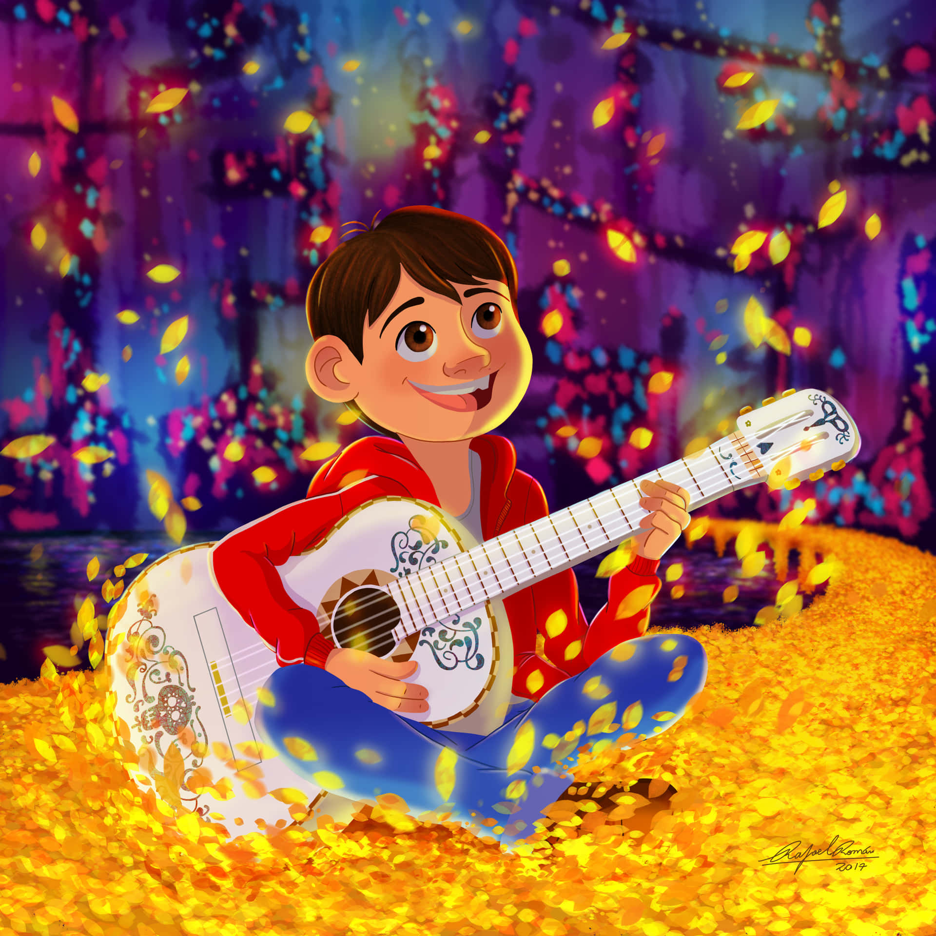 ¡siguea Miguel Y Su Mágico Viaje A La Tierra De Los Muertos En Coco, De Disney! Fondo de pantalla