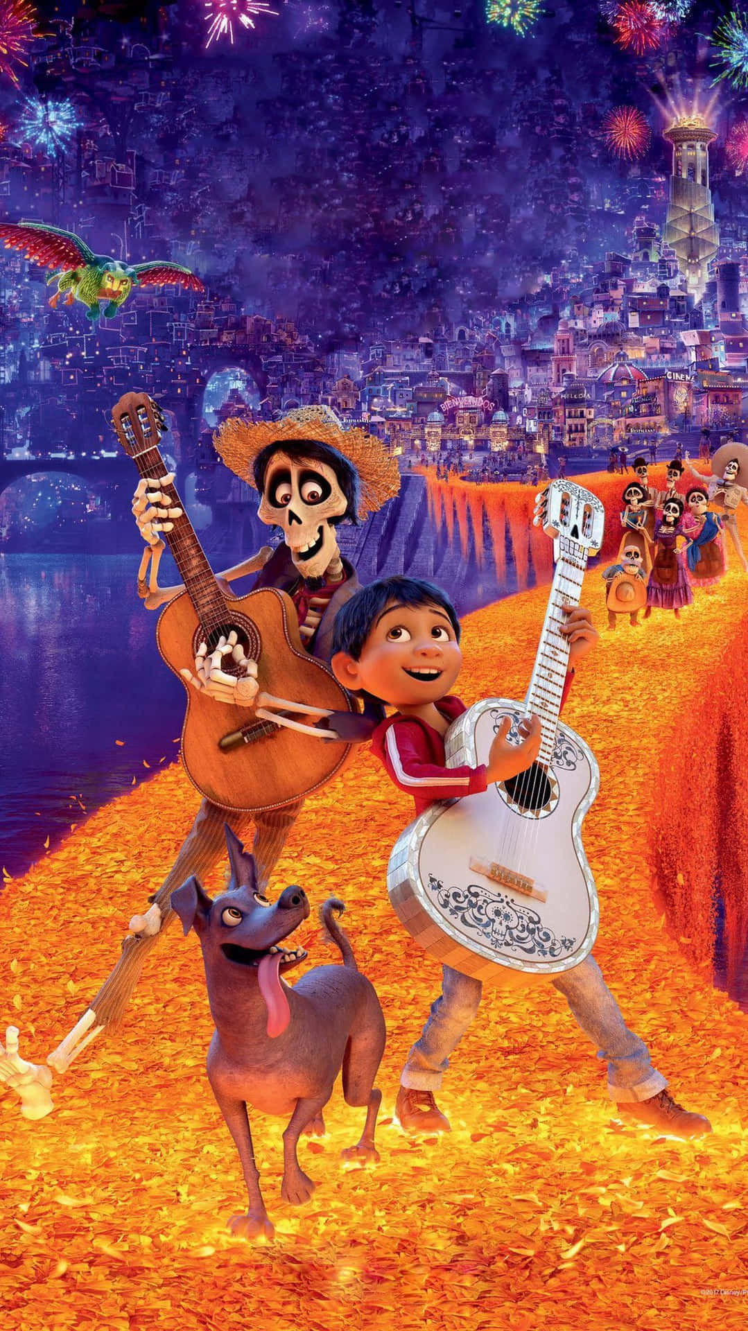 Juntese A Miguel Em Uma Jornada Mágica Na Terra Dos Mortos Com O Coco Da Disney! Papel de Parede