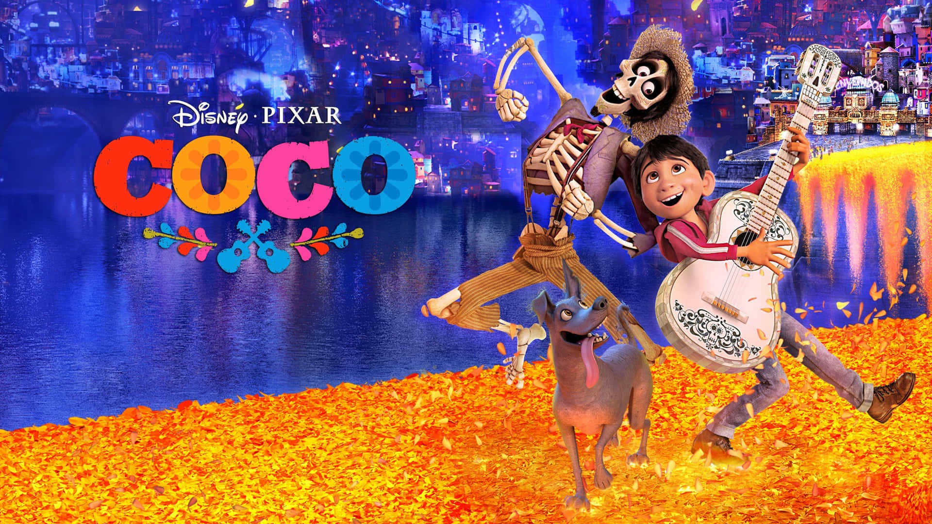 Fejr Mexikansk kultur og ånden fra Coco med denne tidløse Disney film. Wallpaper