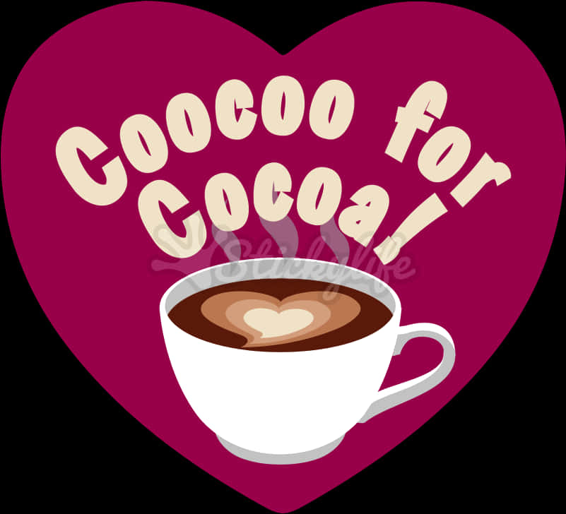 Cocoa Love Heart Graphic PNG