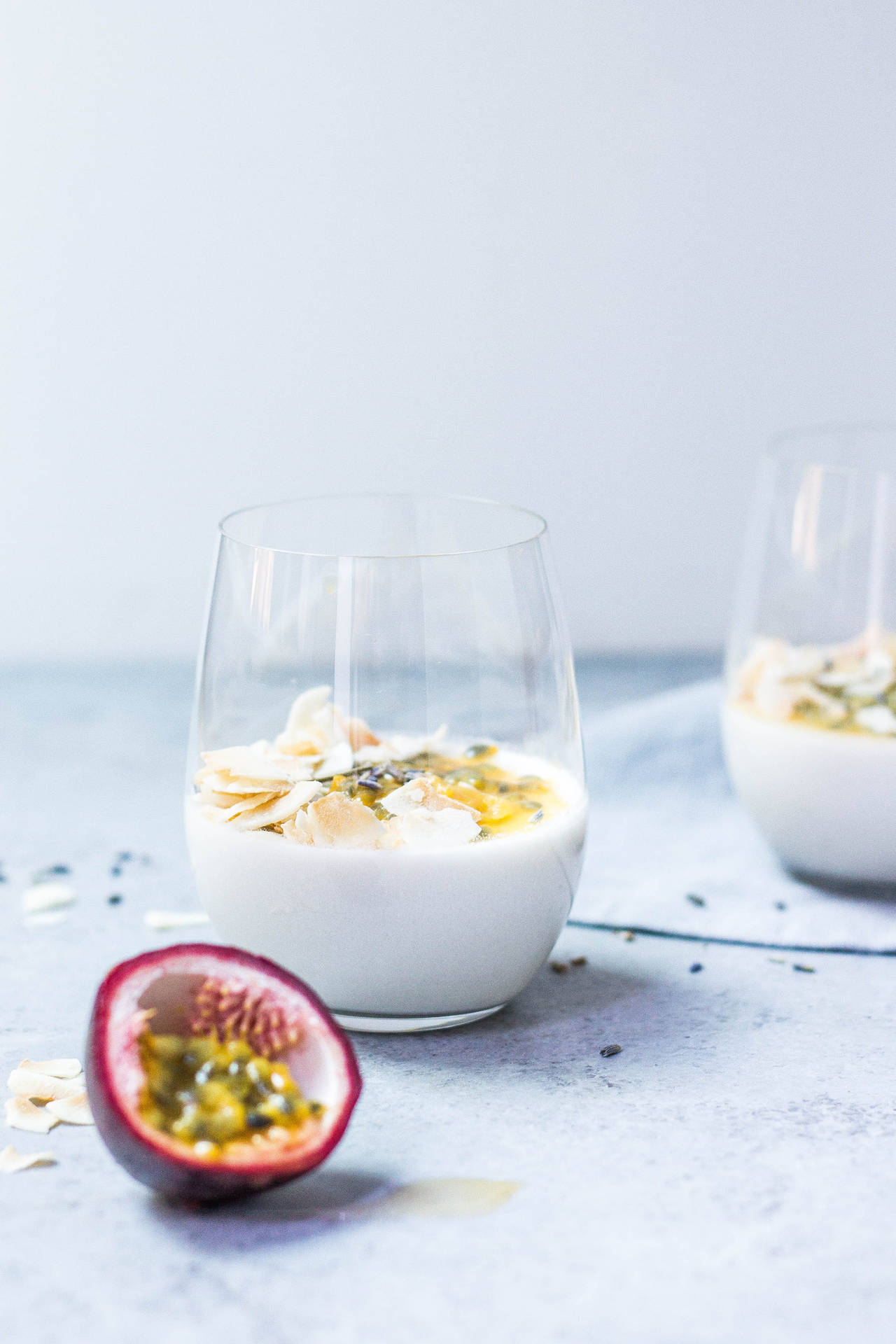 Kokosnussund Passionsfrucht Joghurt Wallpaper