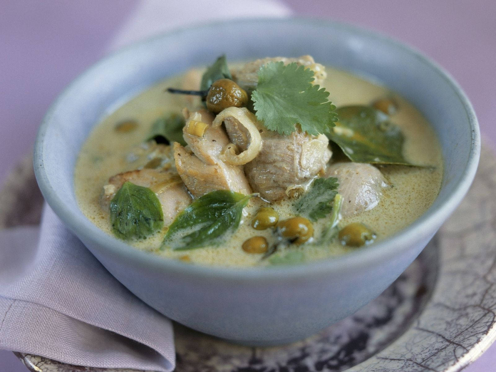 Coconut Based Chicken Green Thai Curry Wallpaper