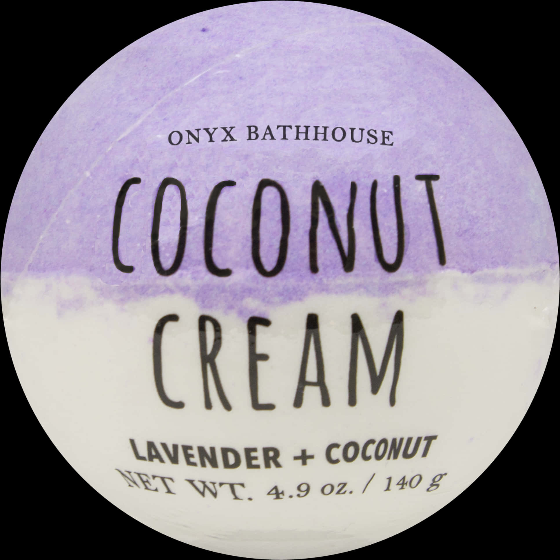 Coconut Cream Bath Bomb Label PNG