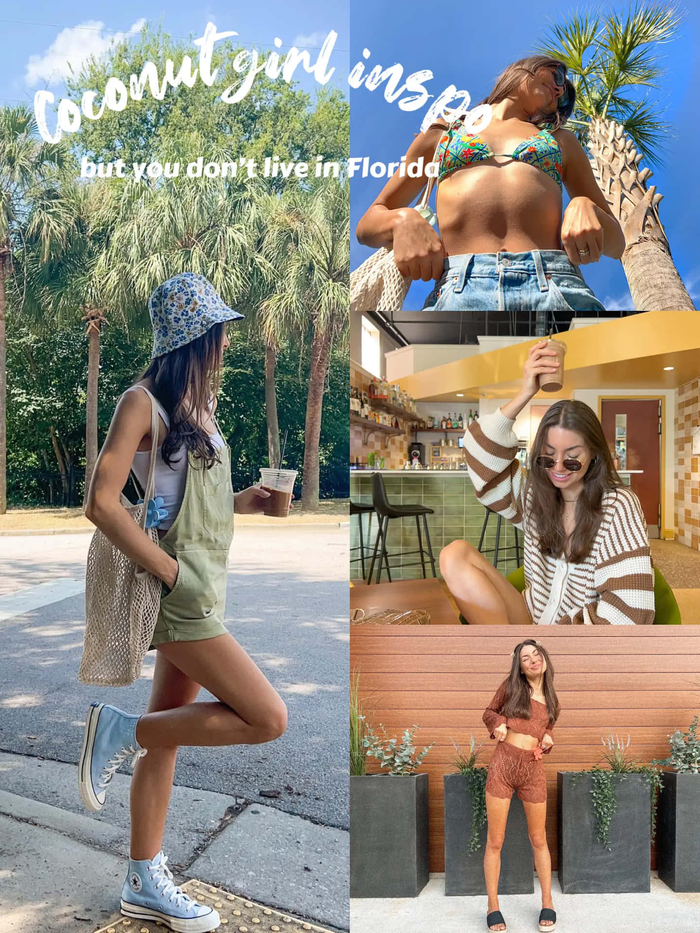 Coconut Girl Inspiration Collage Wallpaper