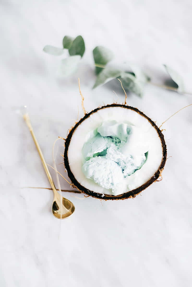 Coconut Ice Cream Elegance Wallpaper