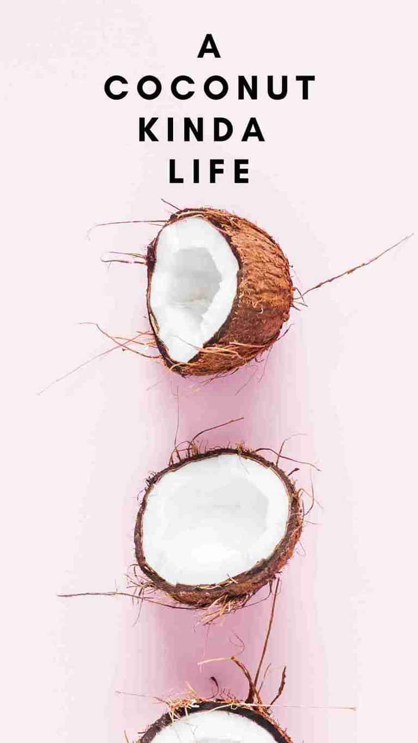 Coconut Kinda Life Aesthetic Wallpaper
