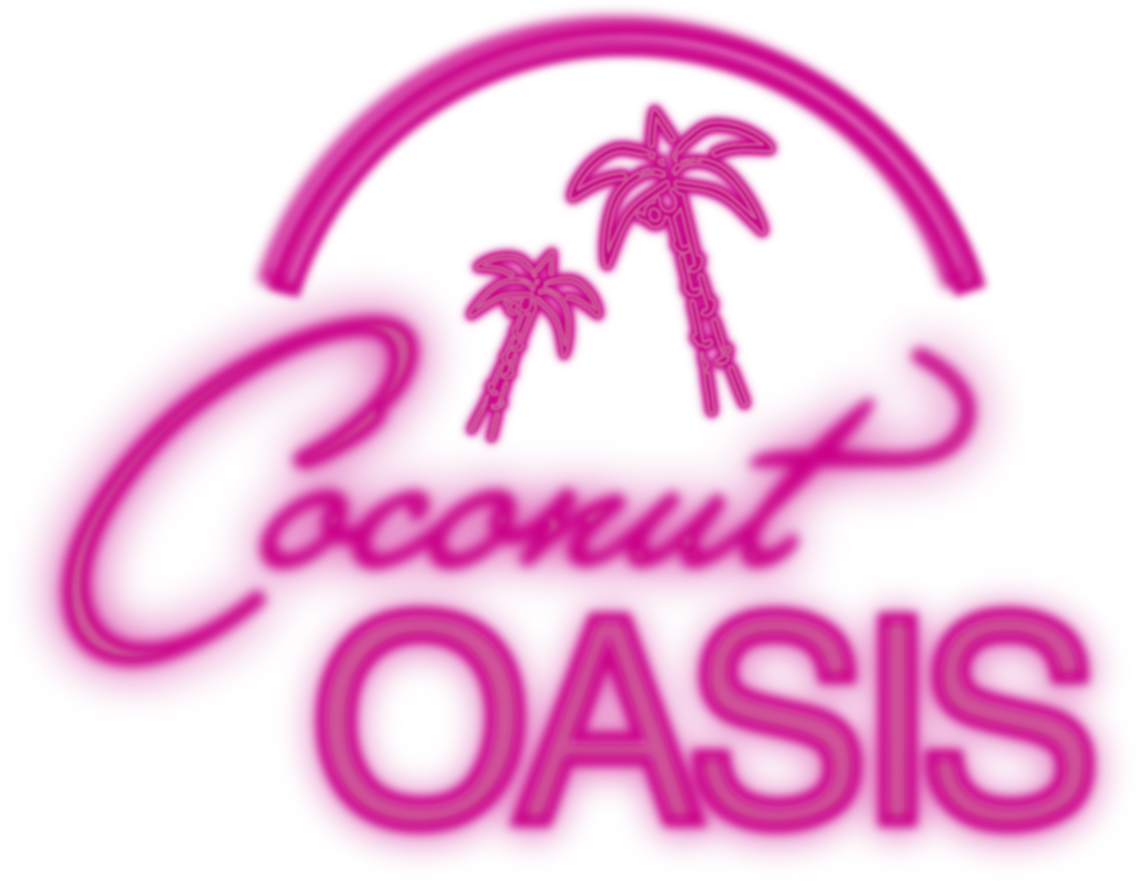 Coconut Oasis Neon Sign PNG