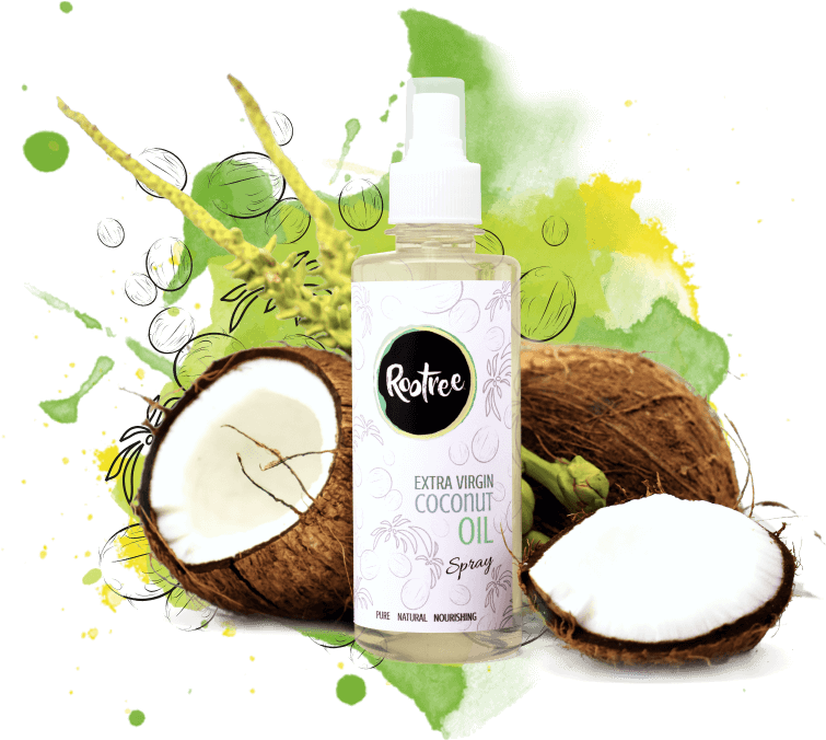 Coconut Oil Spray Product Presentation PNG