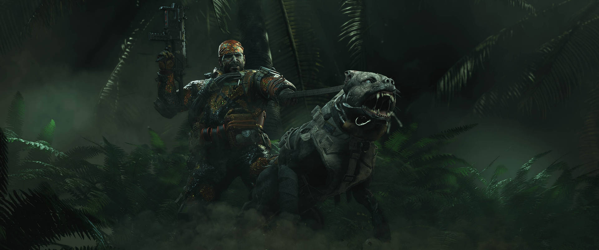 Cod Black Ops 4 Man With Dog Wallpaper