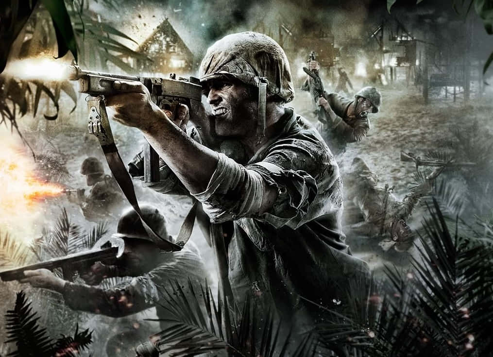 Unaemozionante E Intensa Partita A Call Of Duty: Zombies Sfondo