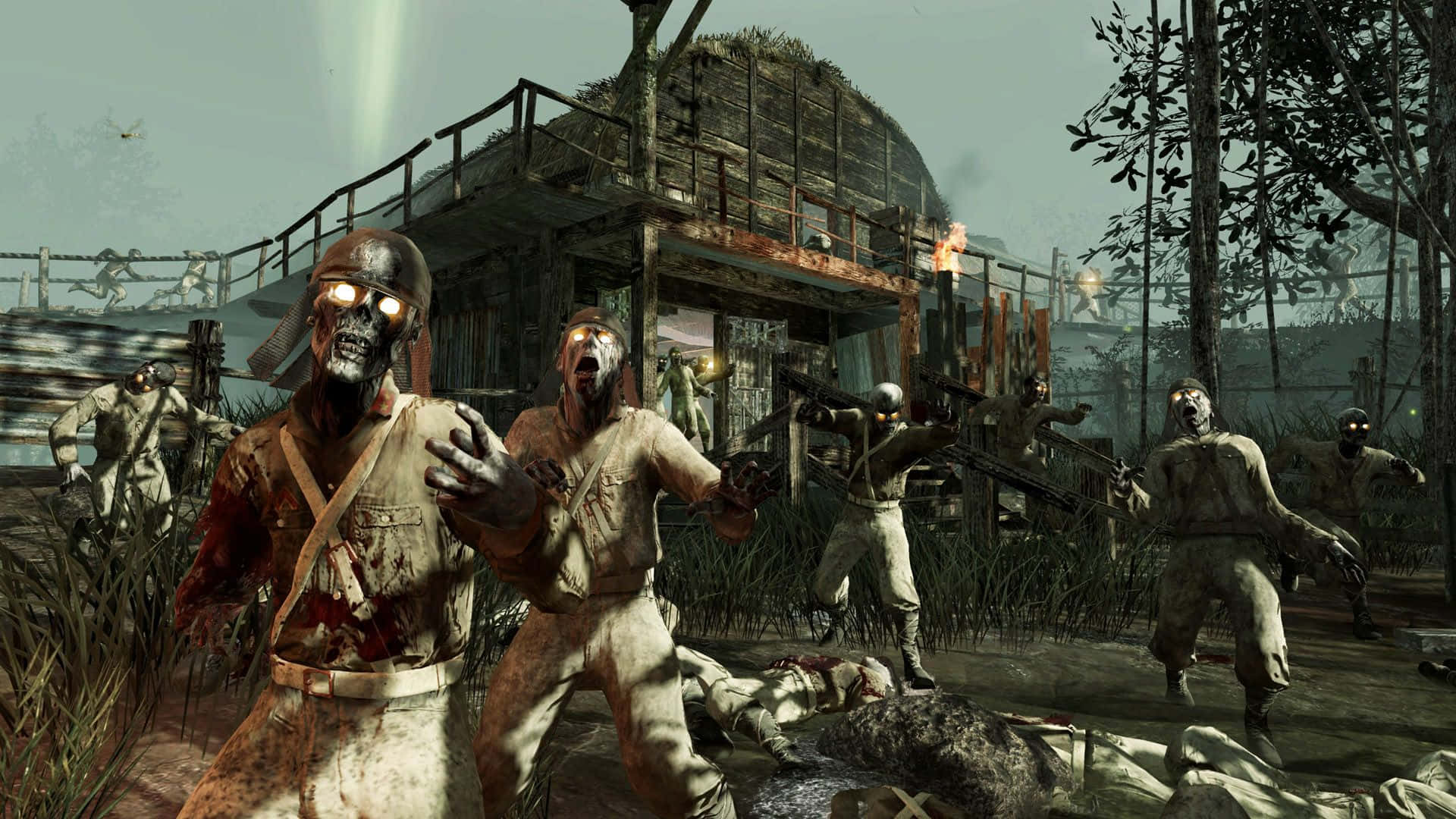 Zombies In A Zombie Game Wallpaper