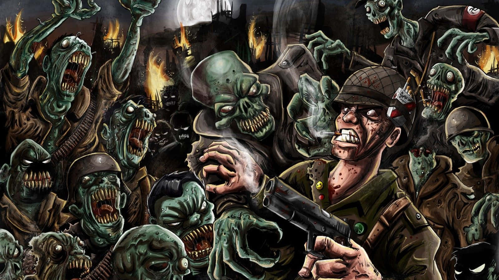 Bliv i live i det #1 zombie skyderi spil - Call of Duty: Zombies Wallpaper