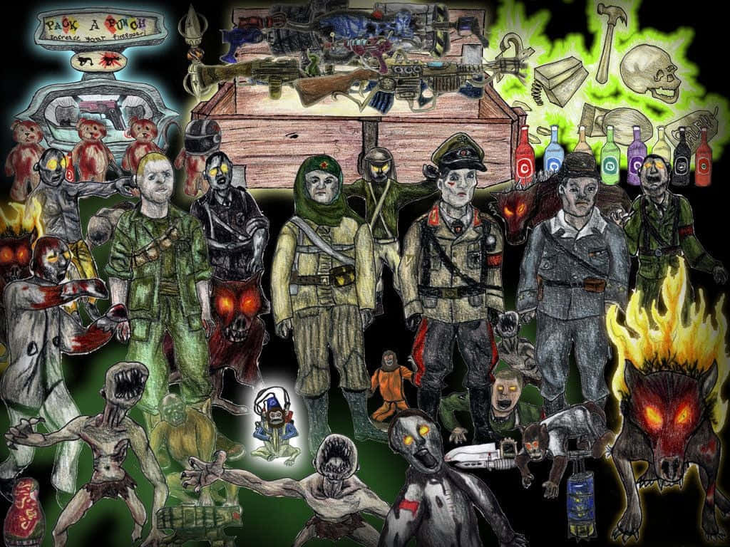 "A post-apocalyptic world overrun with zombies" Wallpaper
