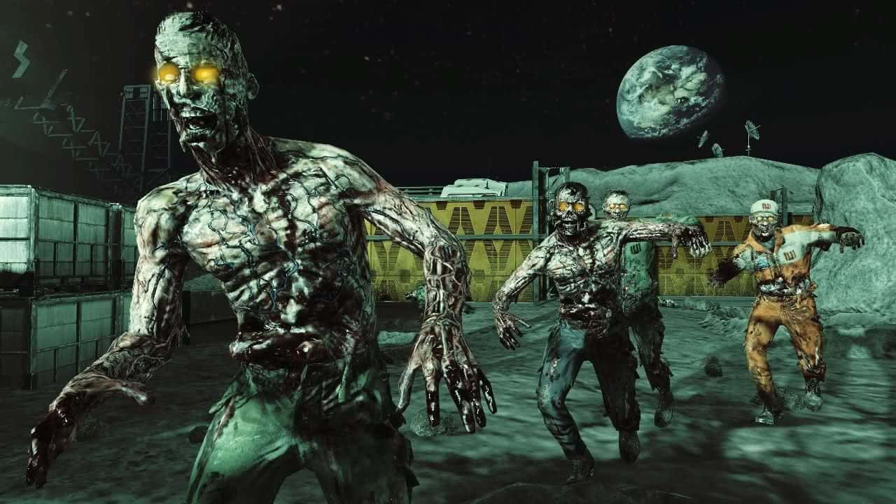 Marscher videre med de udøde i Call of Duty Zombies Wallpaper