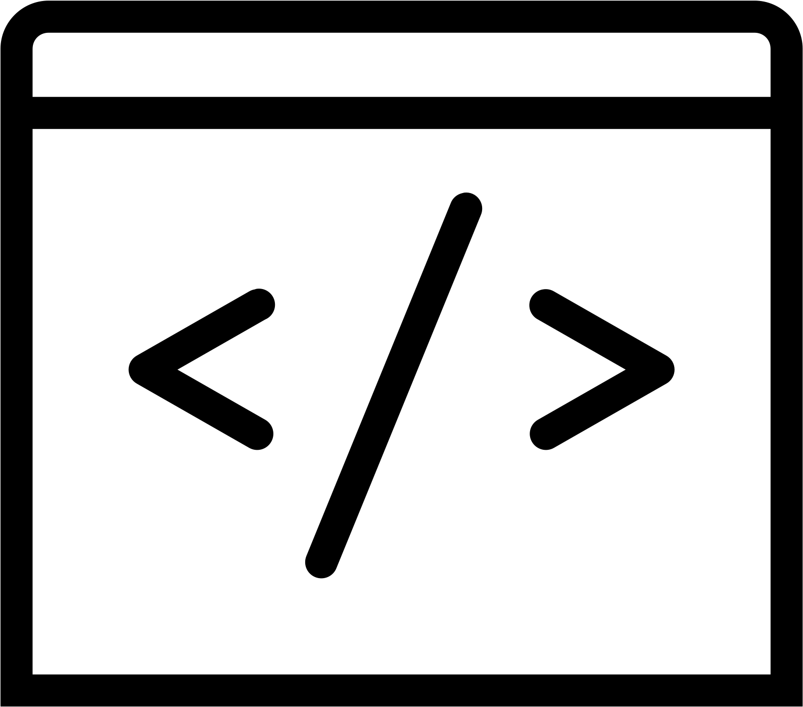 Code Editor Icon PNG — Solid black background with no visible elements or textures.