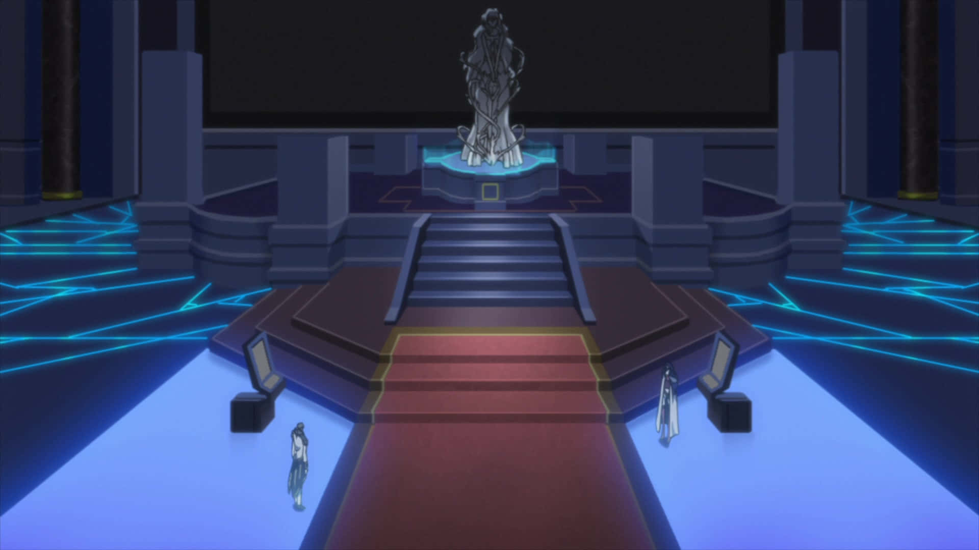 Enskärmdump Från Ett Videospel Med Ett Rum Med En Staty