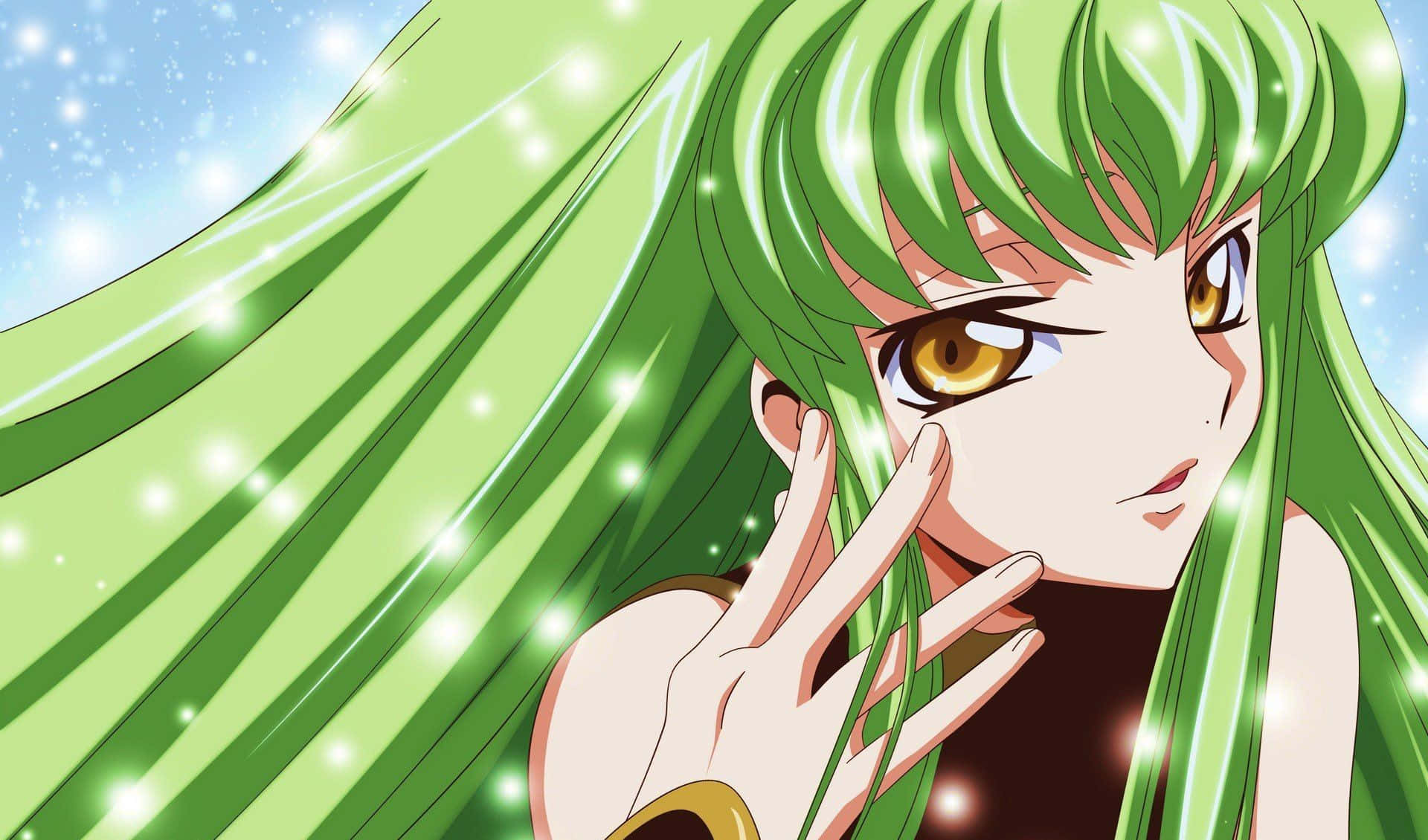 Download C.C. from Code Geass in a mesmerizing anime wallpaper Wallpaper