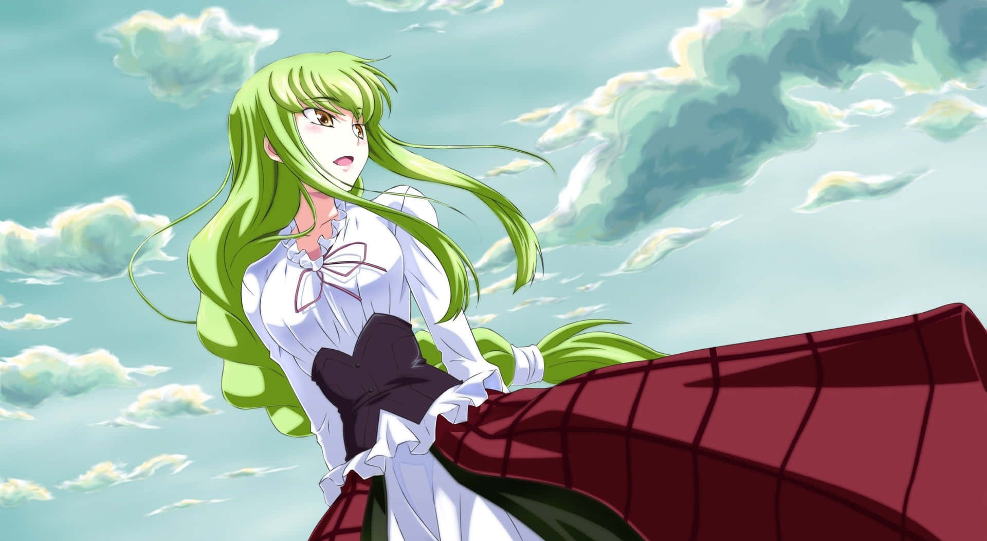 Code Geass - Captivating C.C. Portrait Wallpaper