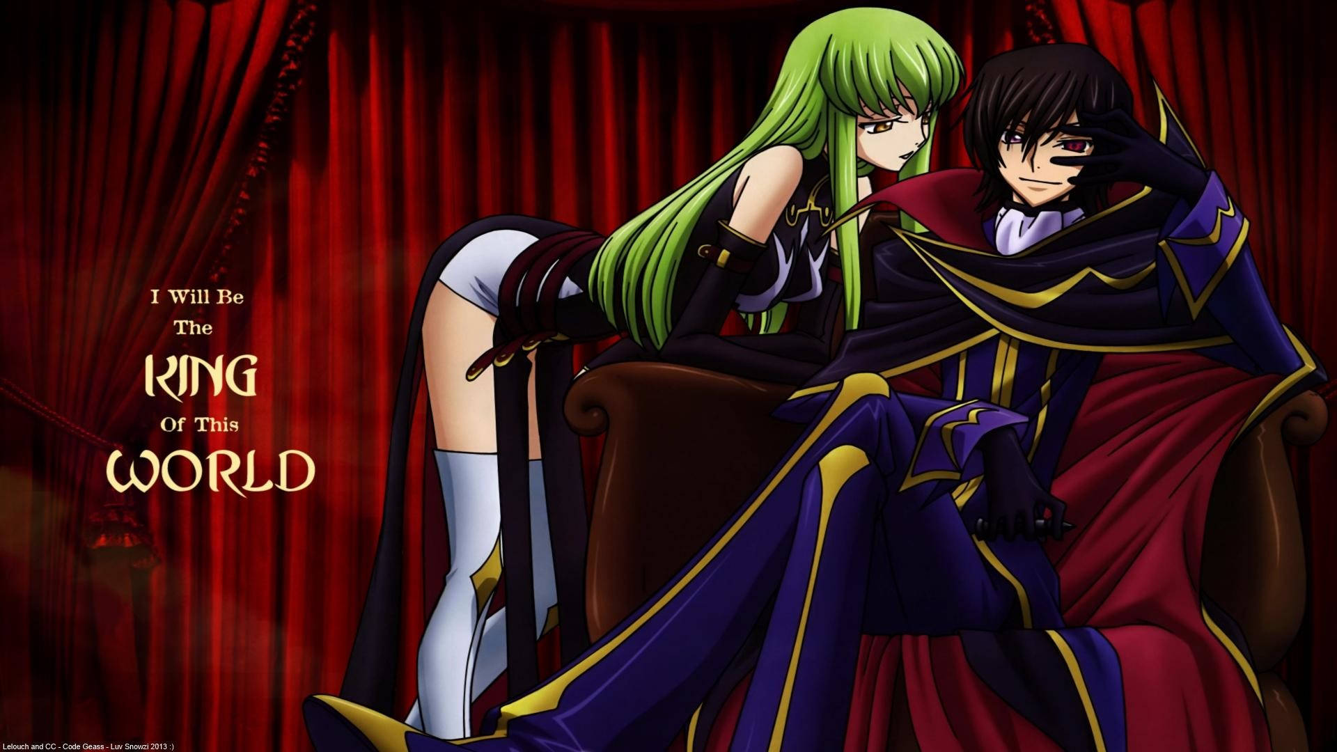 Lelouch and C.C, allies in the struggle to fight injustice Wallpaper