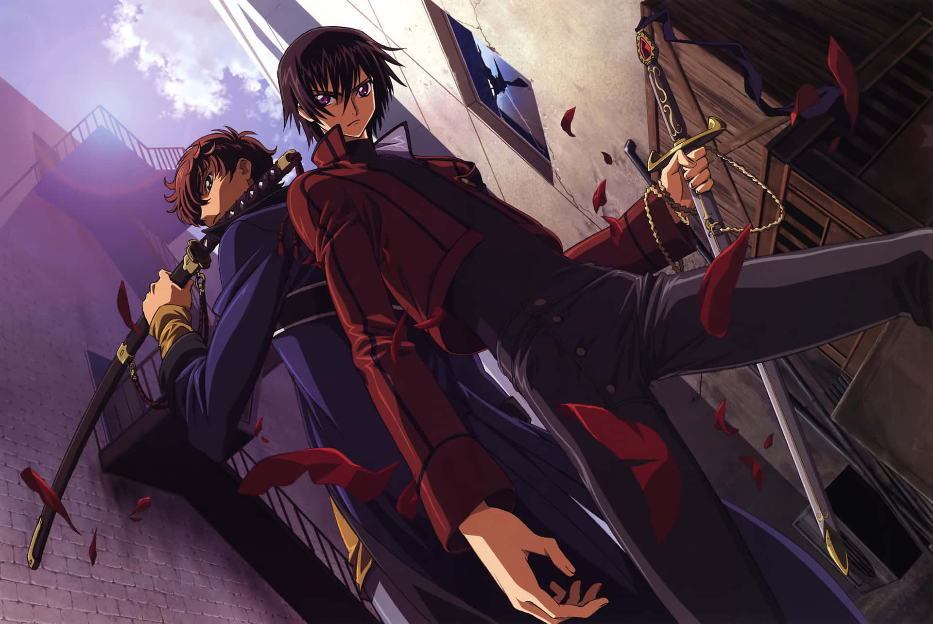 Code Geass Suzaku And Lelouch Back To Back Picture