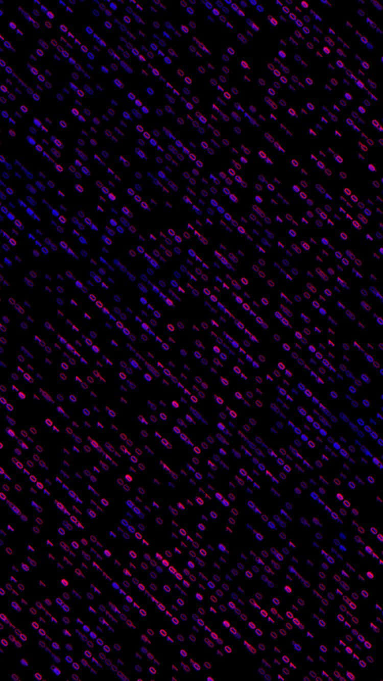 A Black And Purple Background With A Grid Of Dots Wallpaper