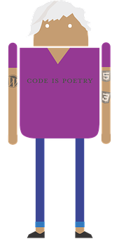 Code Is Poetry Cartoon Character PNG