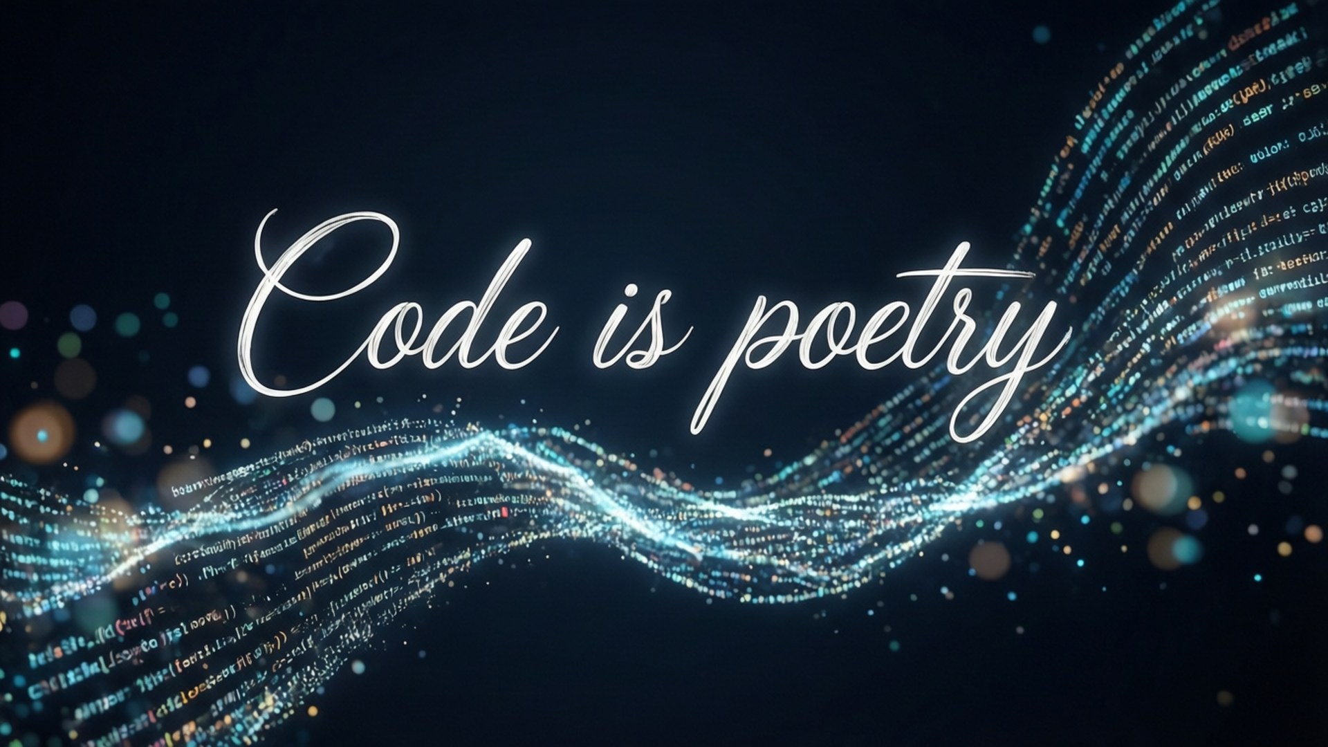 Code Poetry Particles Bakgrunner