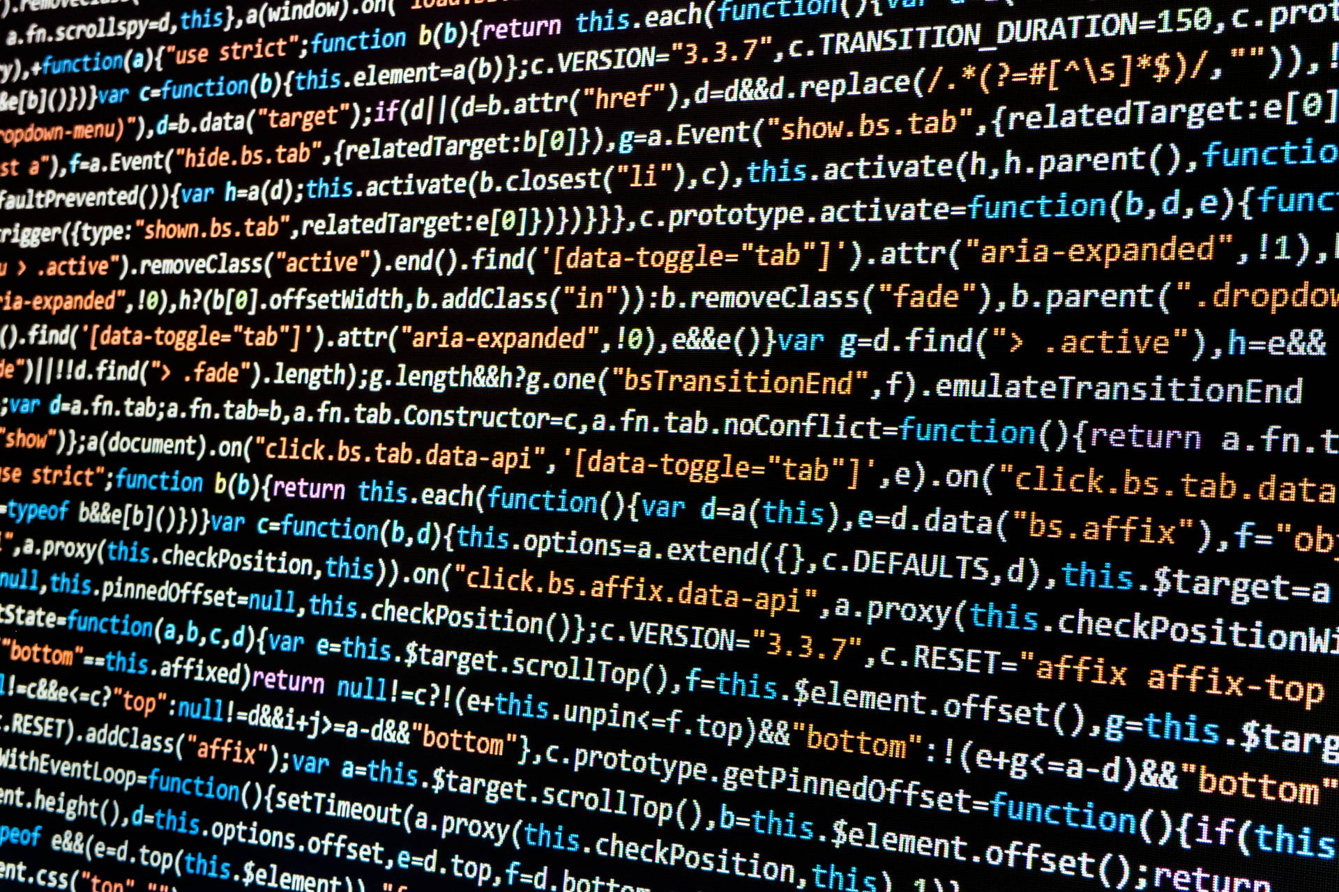 A Close-Up of Program Source Code Wallpaper