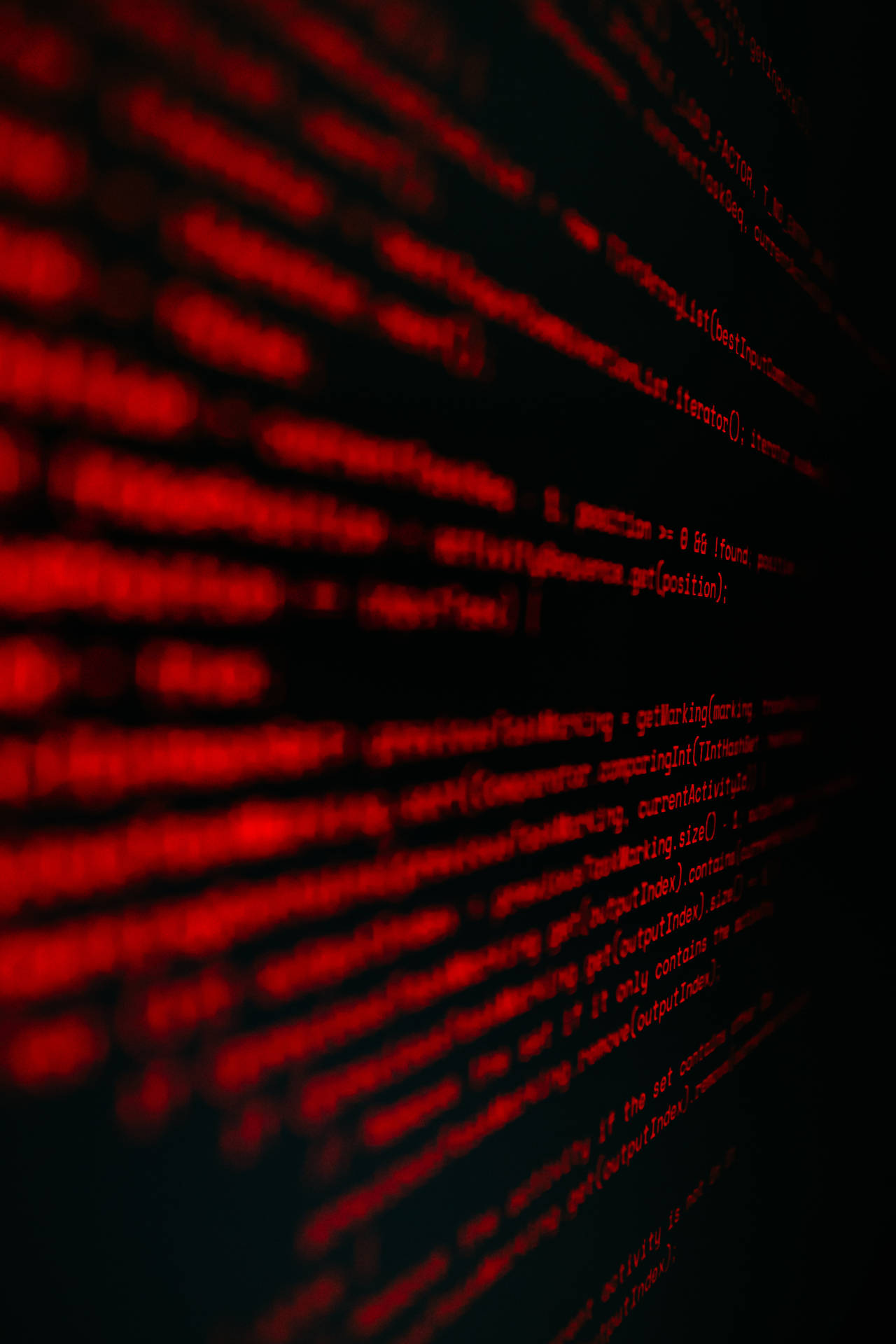 Code, Programming, Text, Red, Black Background