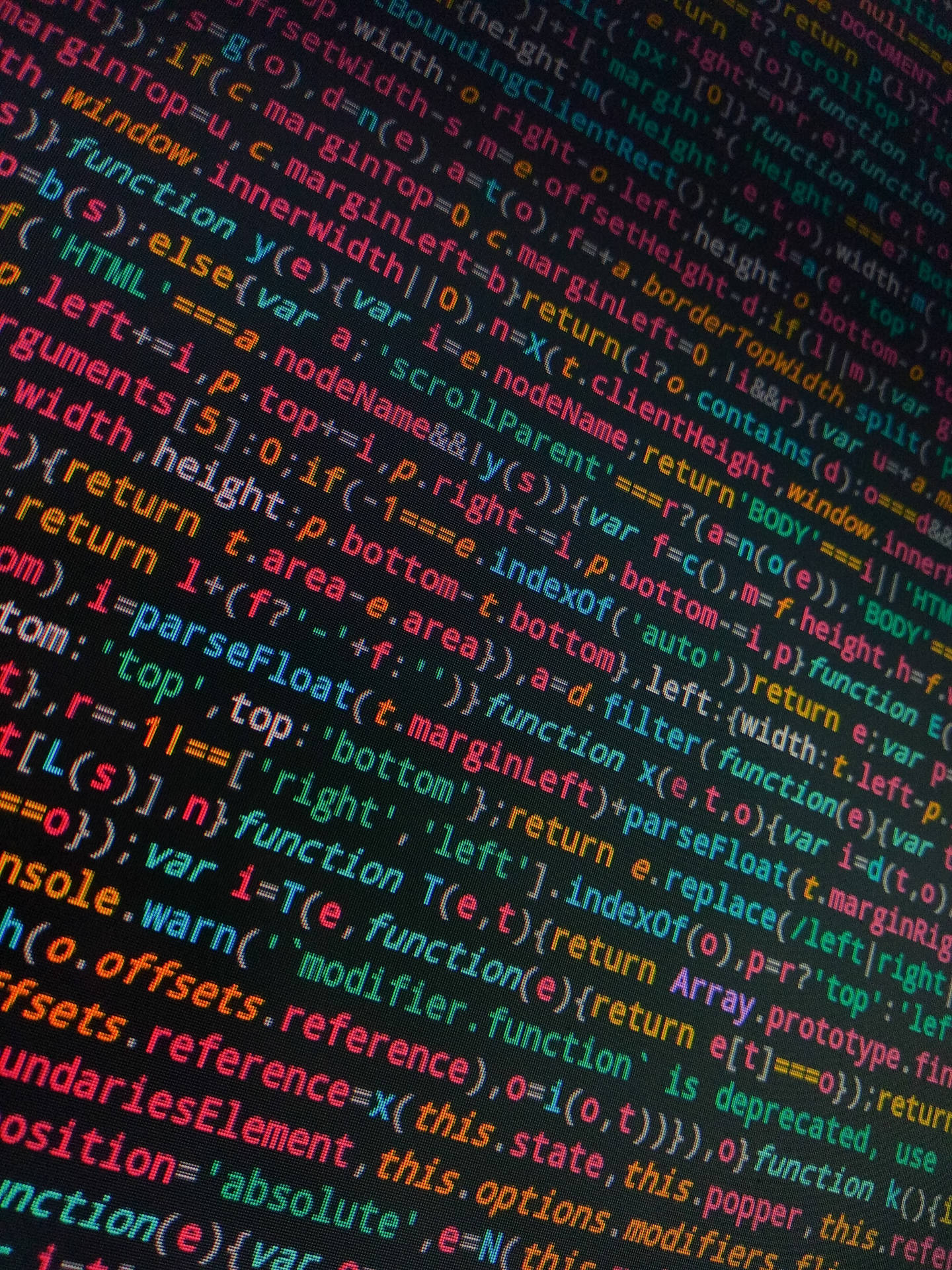 Code, Symbols, Programming, Screen, Words, Colorful Background