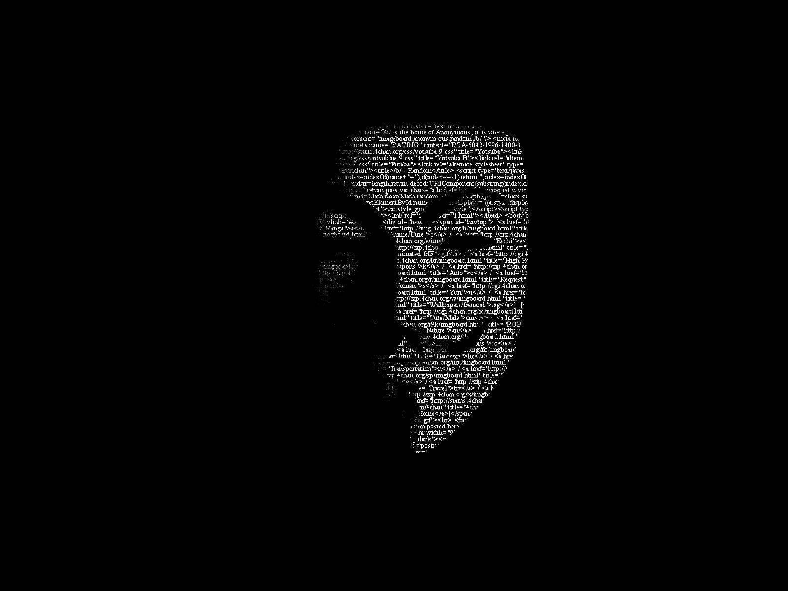 Koderen Anonym Maskerer overalt som en skygge. Wallpaper