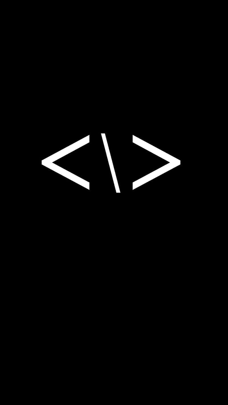 Coding Symbol In Iphone X Programming Background