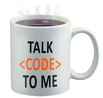 Coding Themed Mug With Message PNG
