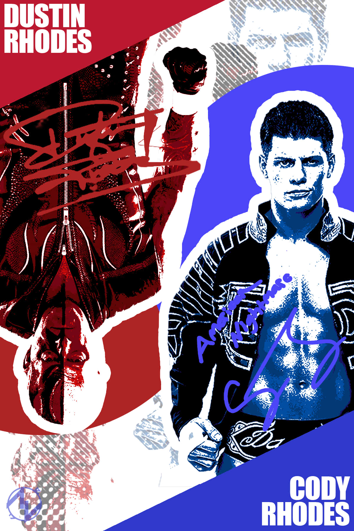 Wrestling Legends - Cody Rhodes and Dustin Rhodes in the Ring Wallpaper