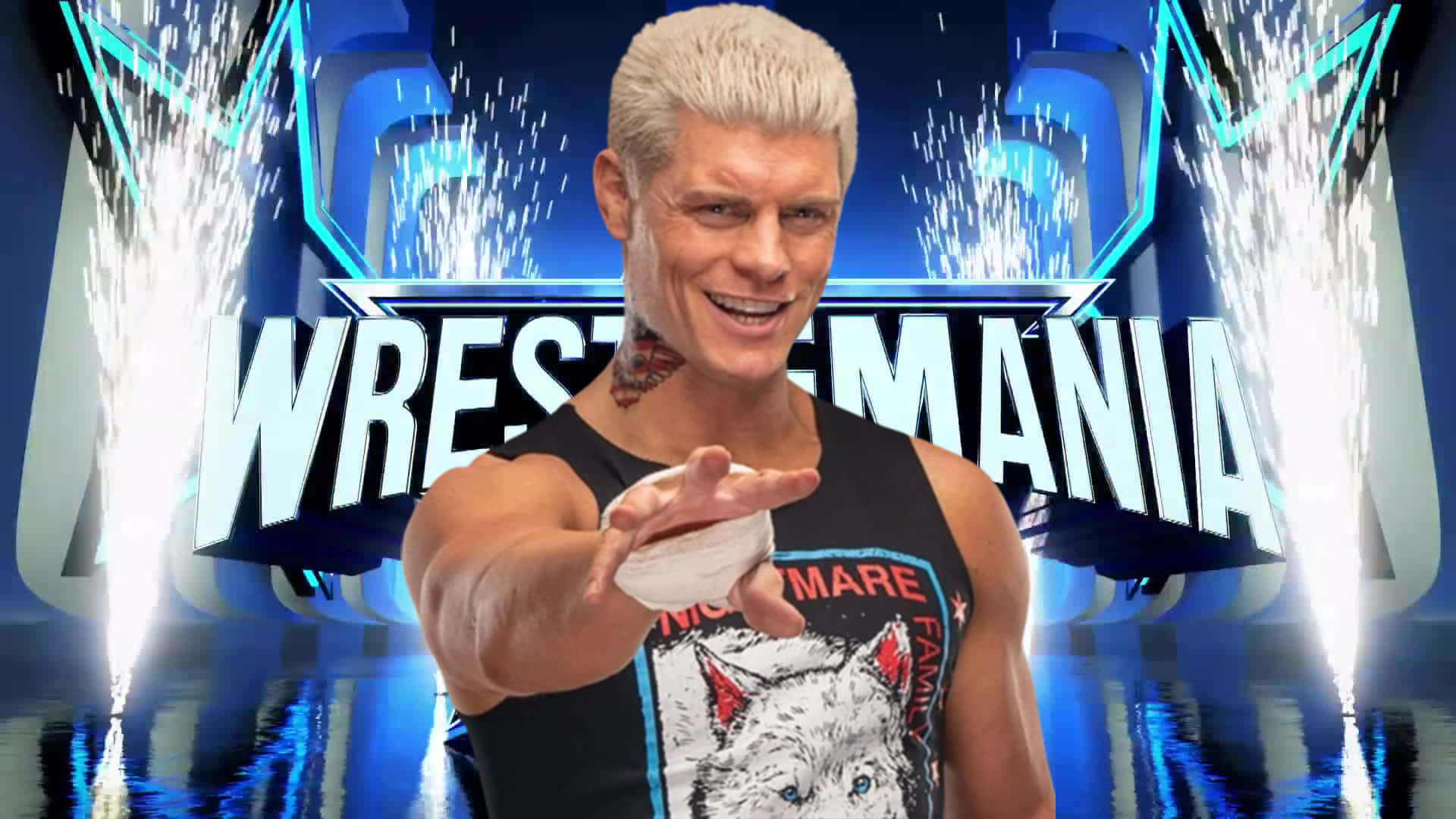 Pósterde Cody Rhodes En Wrestlemania Fondo de pantalla