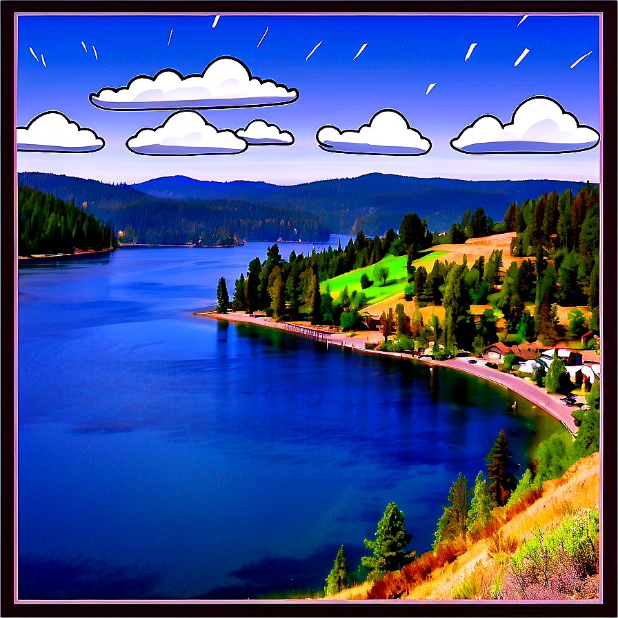 Coeur D'alene Lake Idaho Png Ggm48 PNG