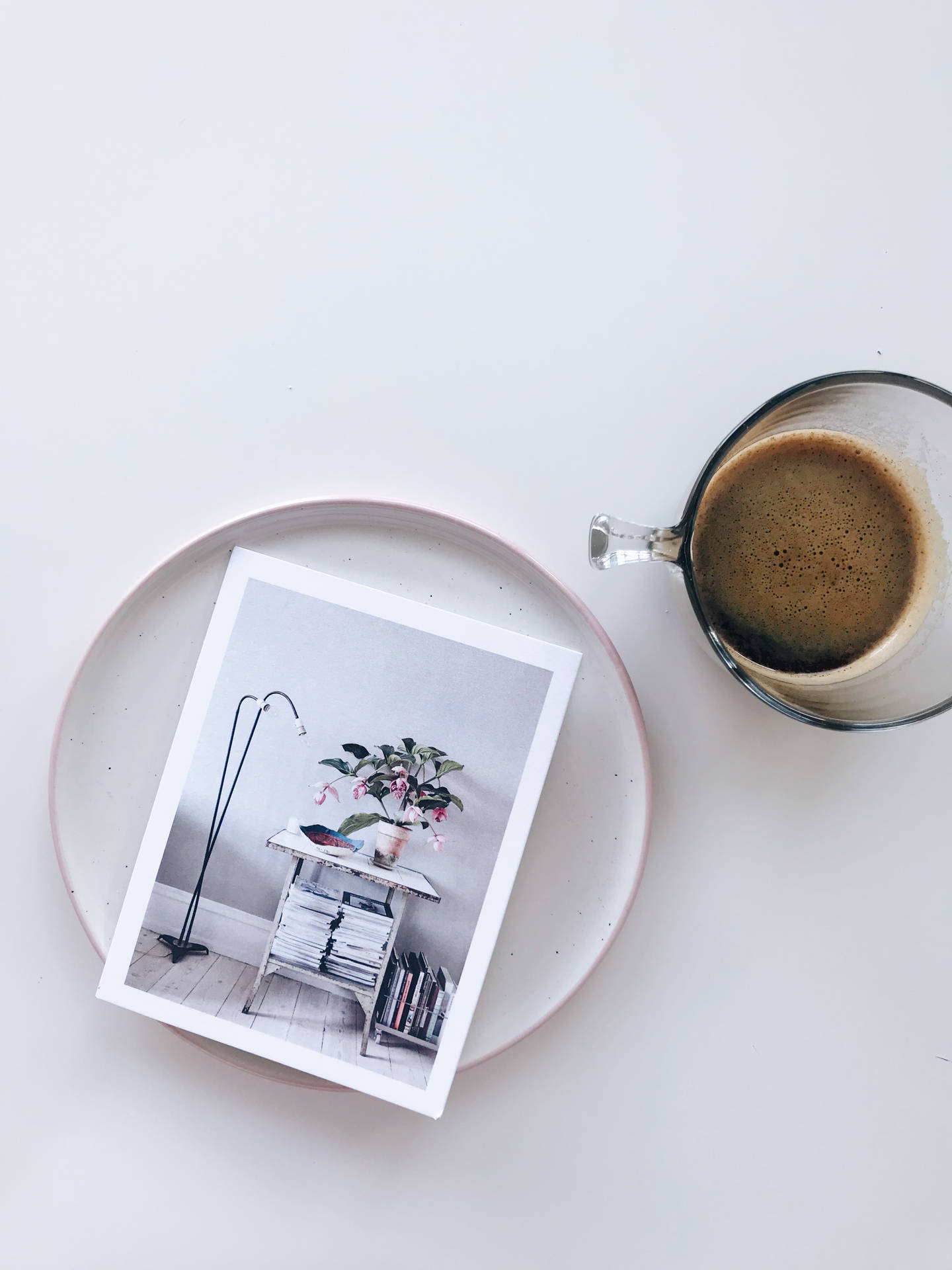 Coffee And Polaroid Picture Wallpaper