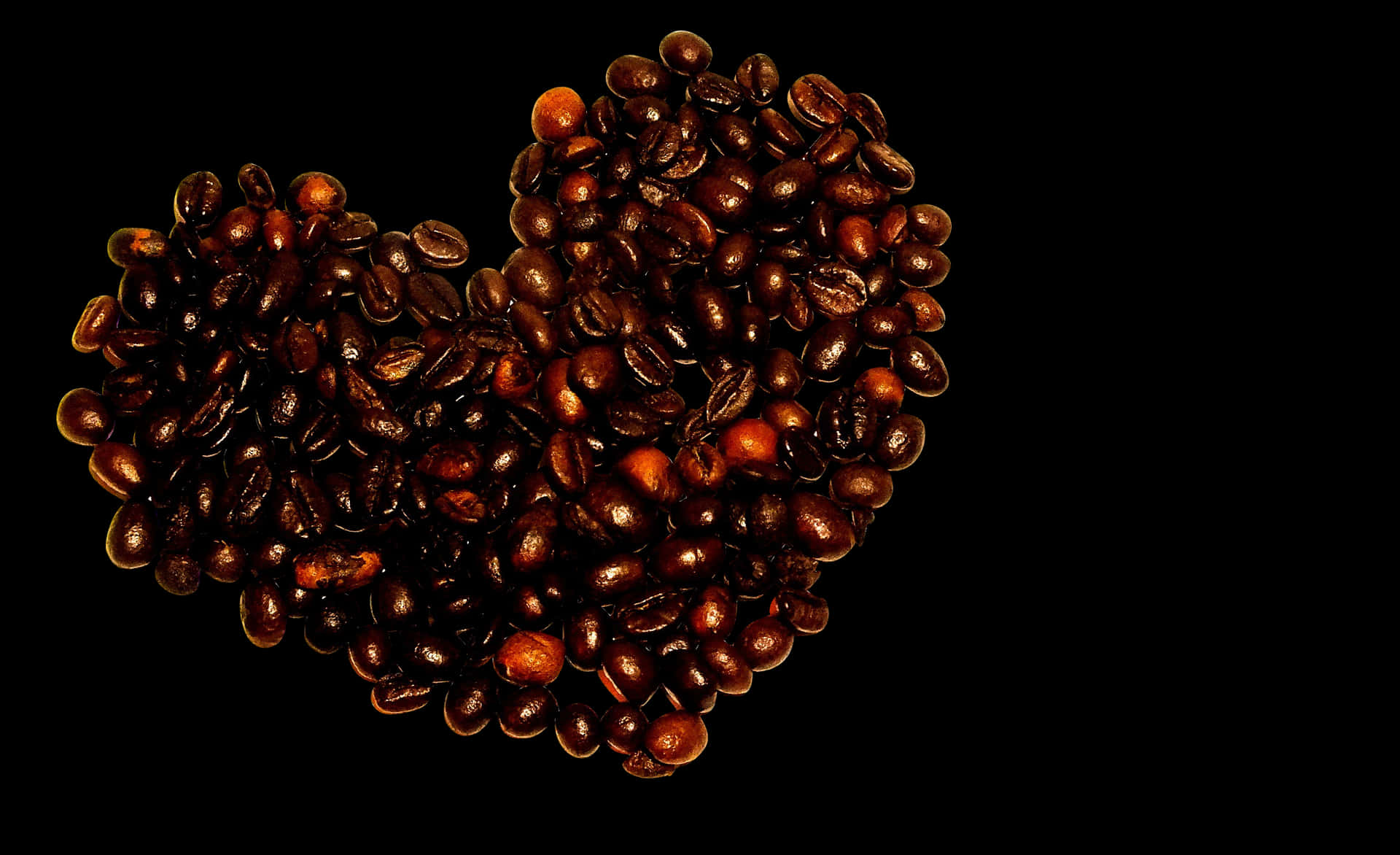 Coffee Bean Heart Shaped Art PNG